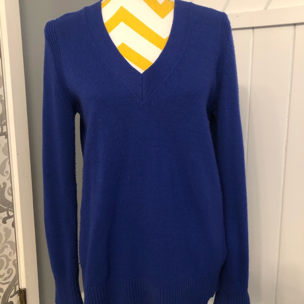 Banana Republic Cobalt Blue V-Neck Sweater Medium